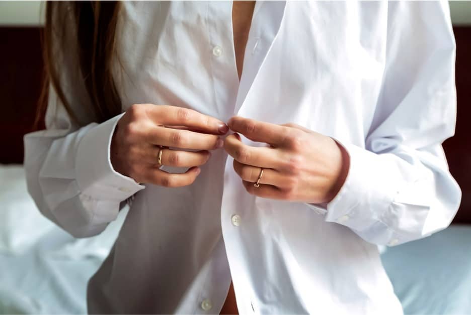 button shirt recommended after breast augmentation
